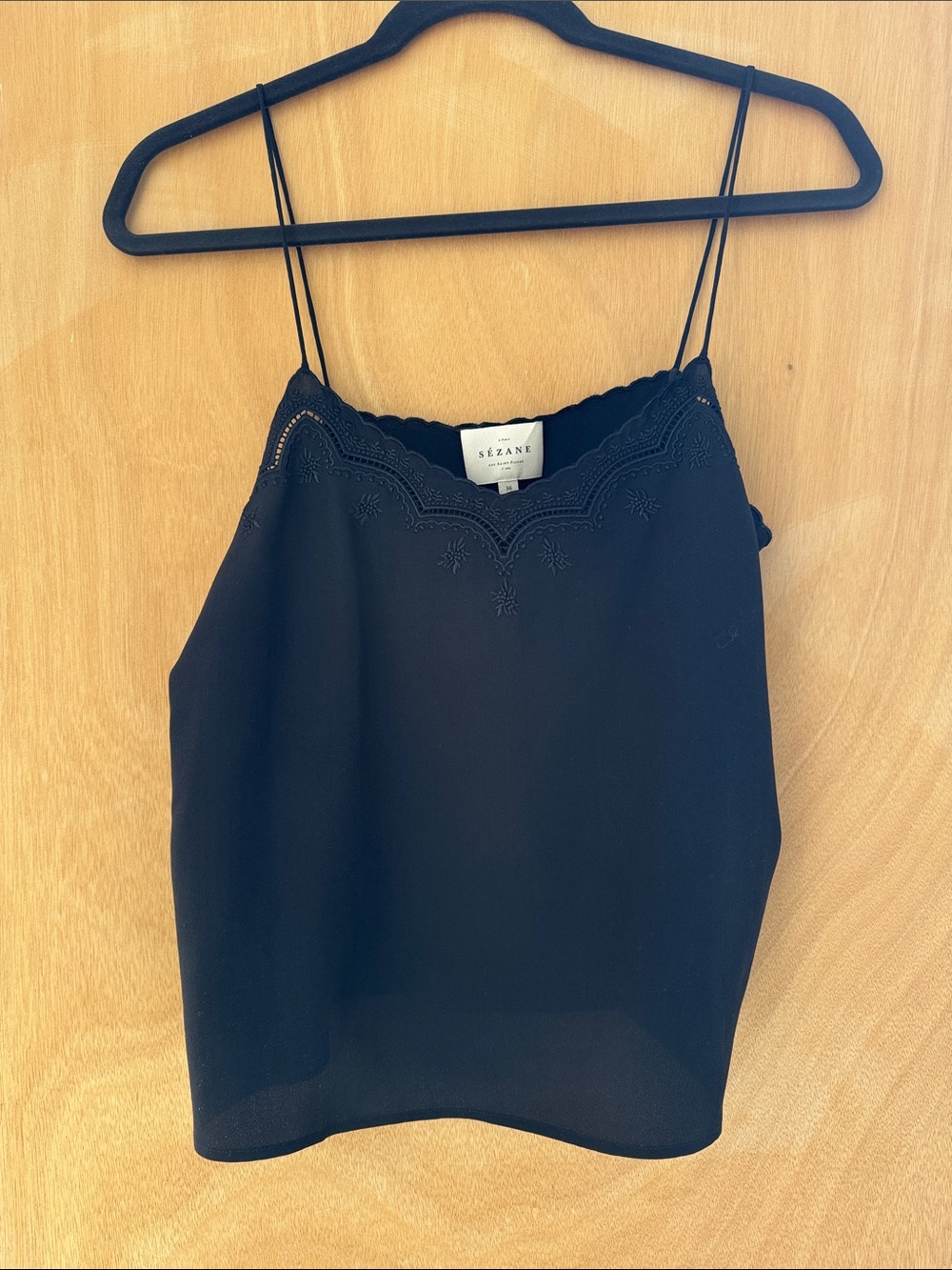 Sezane Paloma Lace-Trim Camisole